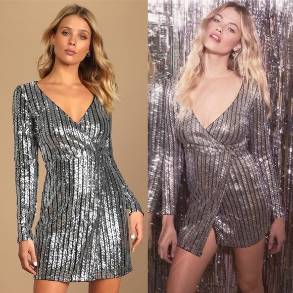 NWT Lulu’s Sequin Mini Dress Small - Picture 6 of 6